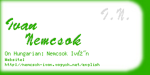 ivan nemcsok business card